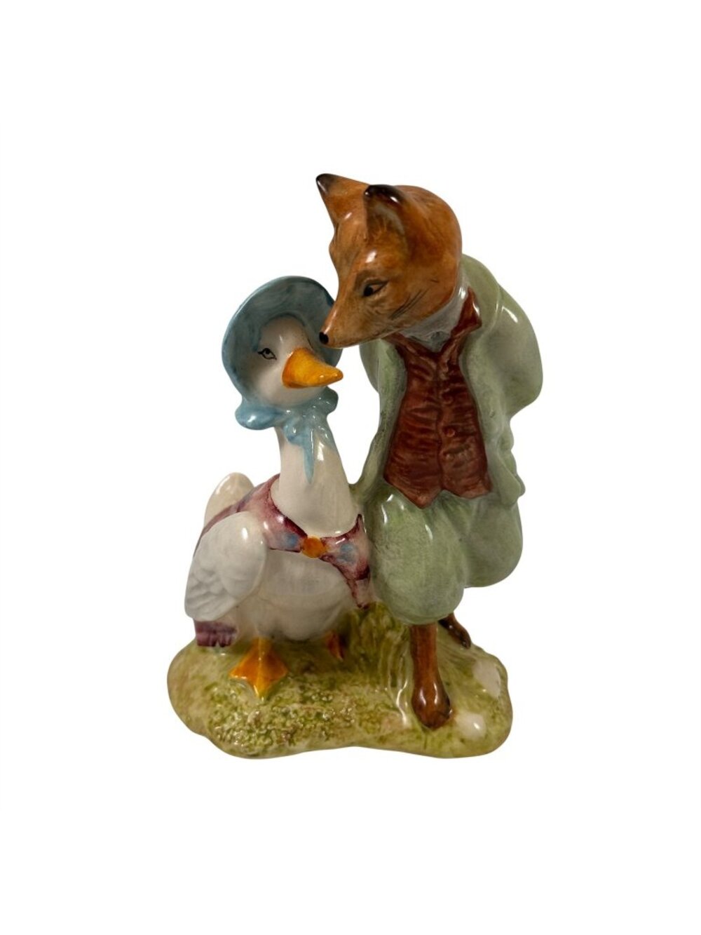 Royal Albert Foxy Whiskered & Jemima Puddleduck Porcelain Figurine Vintage 1989
